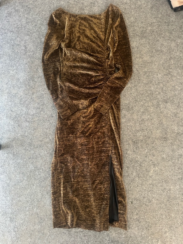 Rachel Zoe Black And Gold Evening Dress